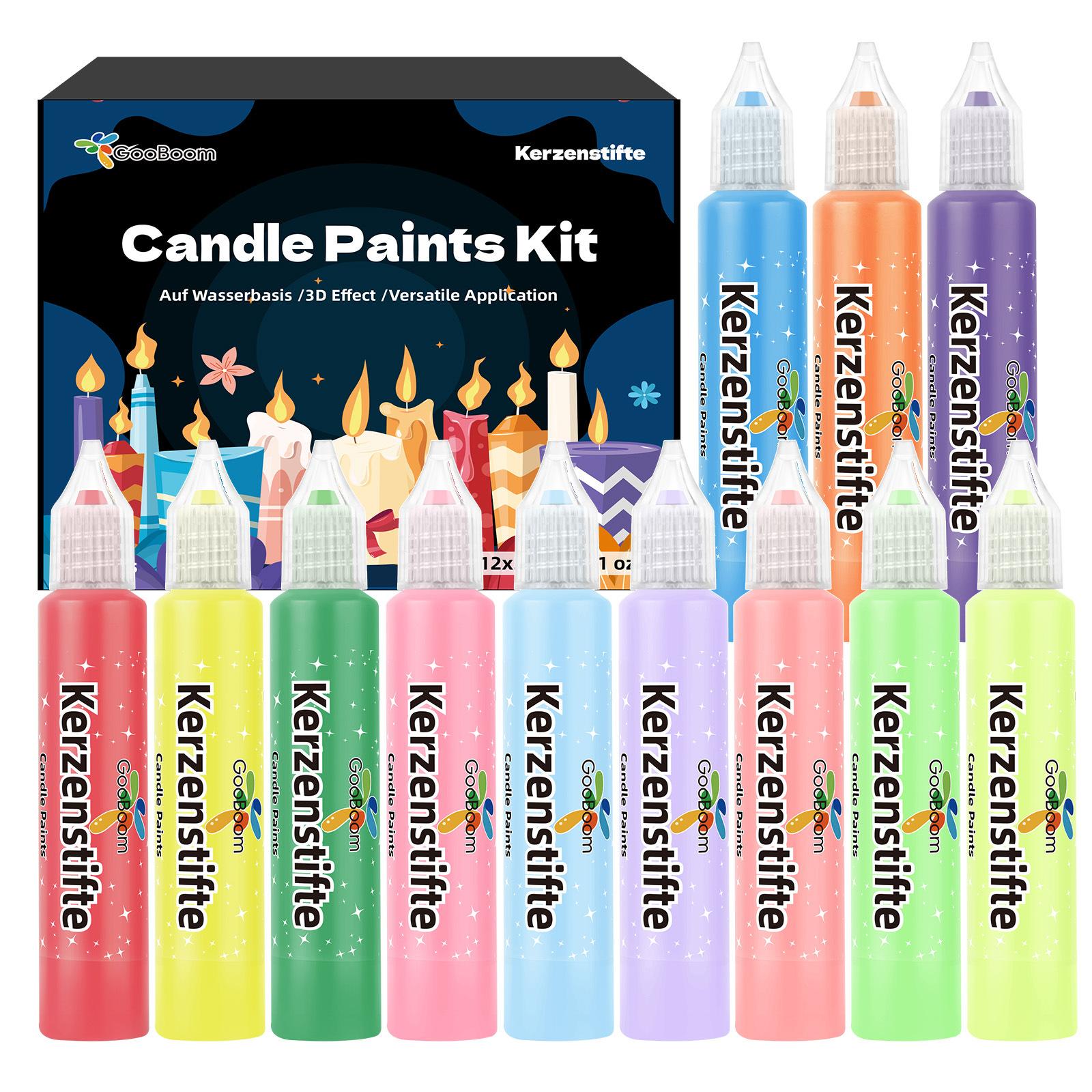 

12-color 3D Free-baking Hand-painted Glue Children s Handmade Diy Glass Candle Textiles Painting Paint Pen Set