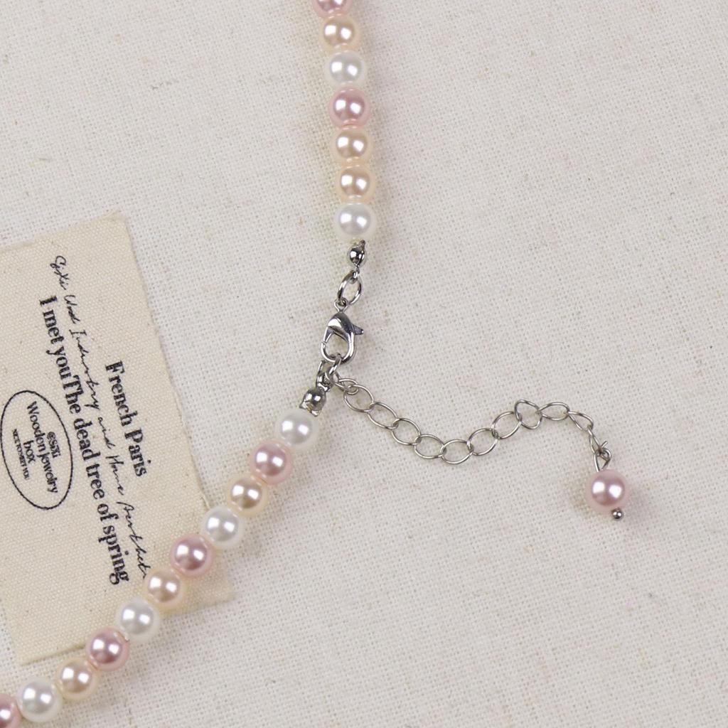 2025 Niche Color Block Pearl Choker: Luxury Summer Dopamine Design