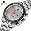 BENYAR 5194 Elegant Men's Quartz Wristwatch Multifunctional Watch Chronograph Calendar Luminous Watches for Man Reloj Hombre