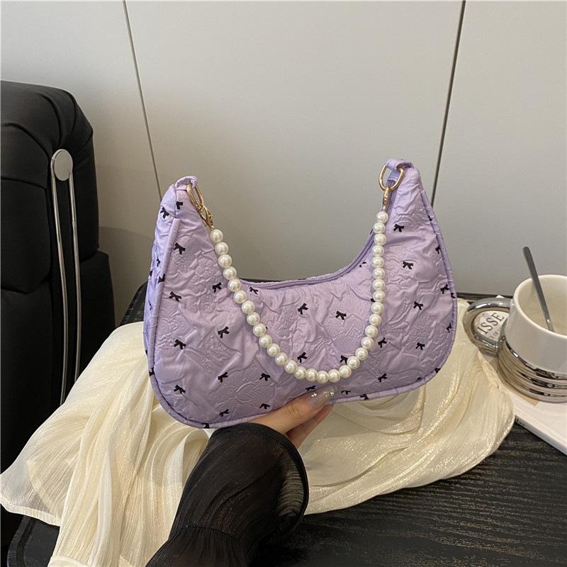 Sac de travail petit mignon à nœud papillon tendance et polyvalent à bandoulière unique et à main