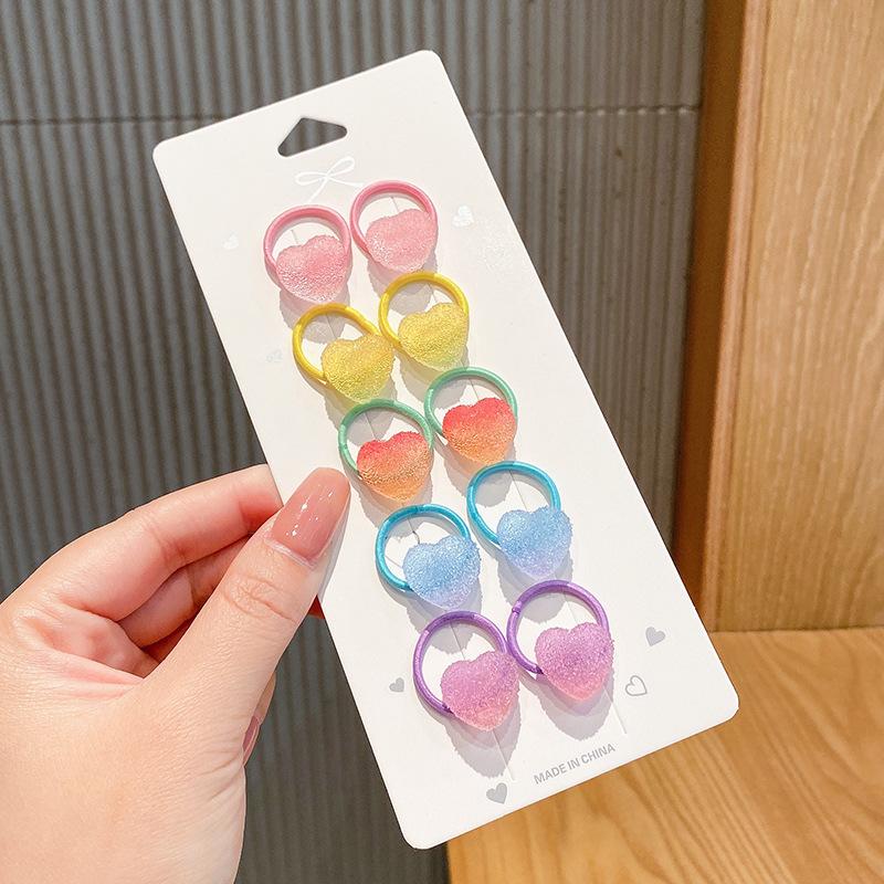 10-30PCS/Set, Cute Cartoon Animals, Hair Bands, Girls, Elastic Rubber Band, Headwear, Hair Accessories