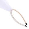Delicate White Pearls Embellished Hairband Headdress Combined Veil For Bride Formal Event And Everyday Wear
