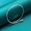 925 Sterling Silver Water Droplet Adjustable Bangles for Women Wedding Party Charm Fine Jewelry
