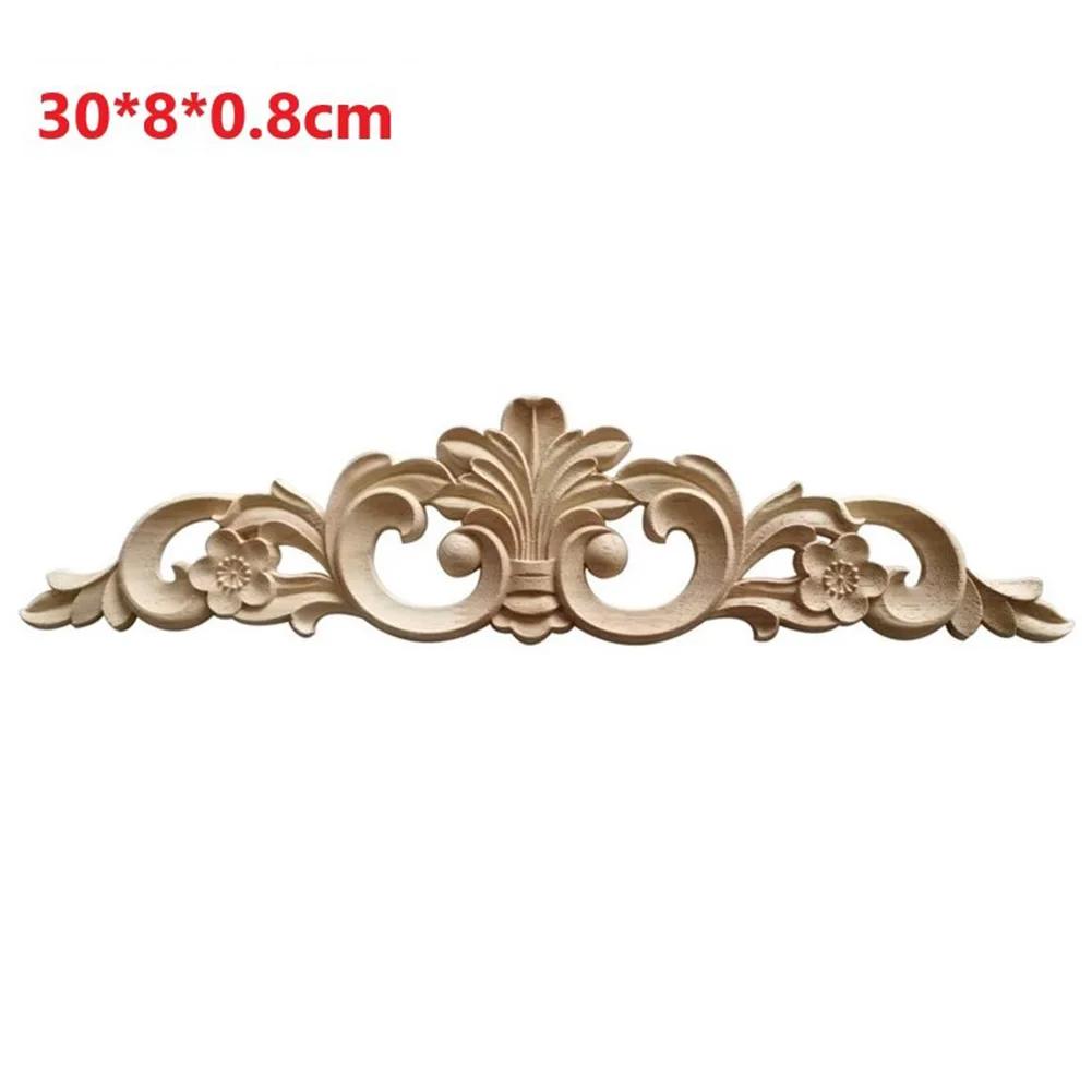 

Home Décor Woodcarving Decal Attached To Cabinets Good Workmanship Mirrors Cabinets Exquisite Carving Patterns 20x5.5x0.8CM