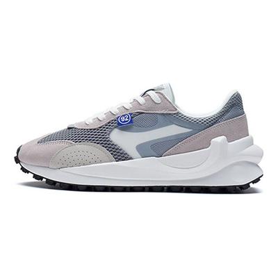 Li Ning Round And Square Non-Slip Wear-Resistant Low-Top Sports Casual Shoes Men Sneakers Gray AGCS107-1
