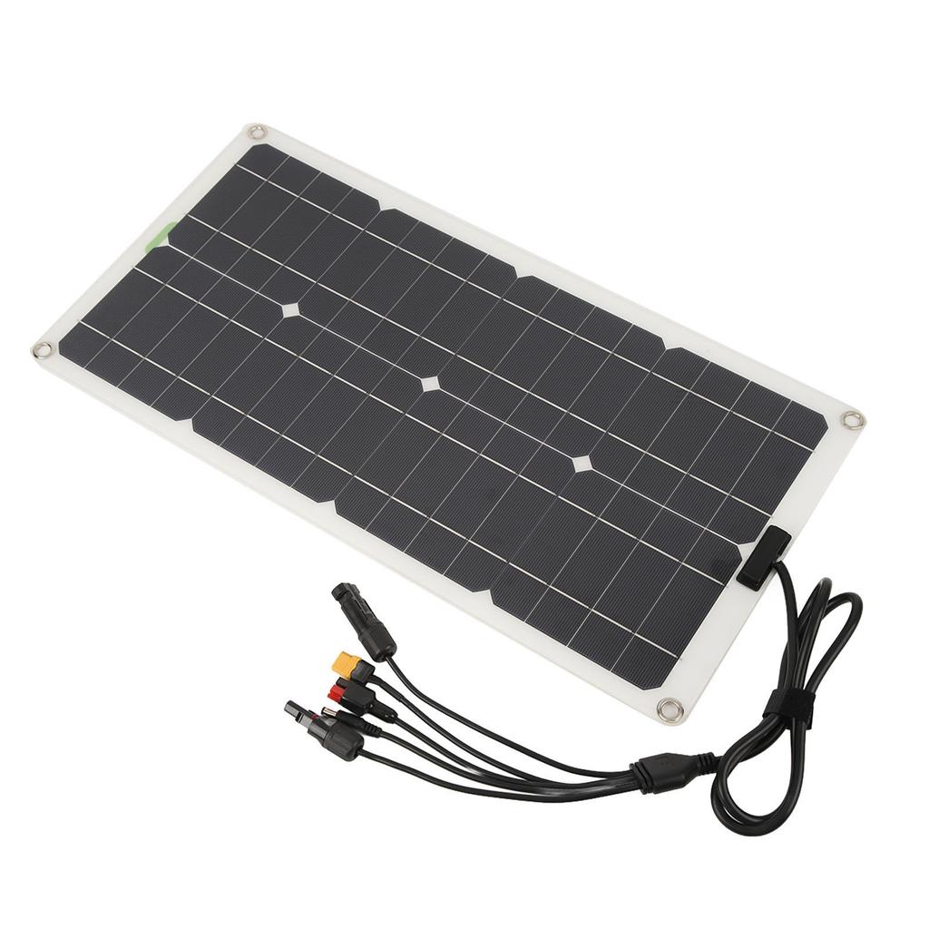 Solar Panel with Controller Monocrystalline 250W Dual USB Port Charging 12V 24V 48V High Conversion 