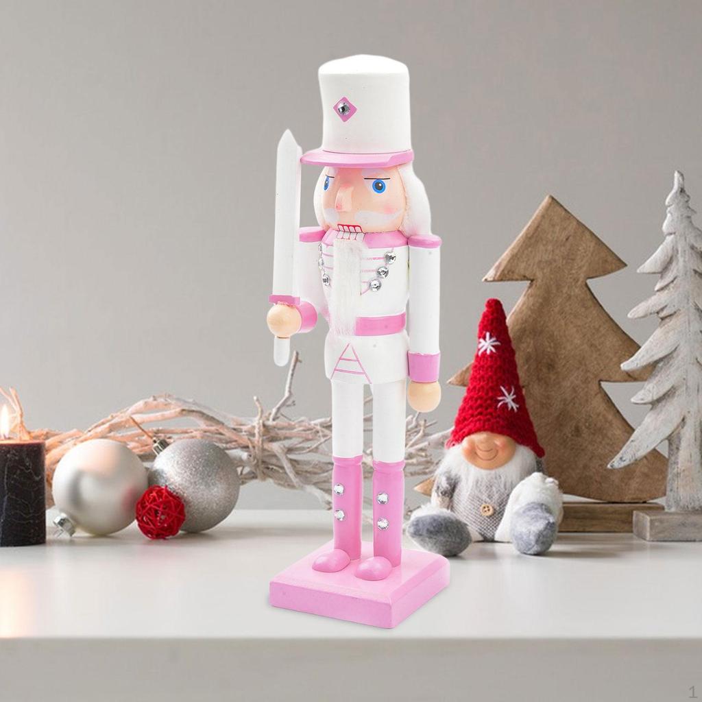 10 Inch Wooden Nutcracker Figure for Christmas Holiday Display