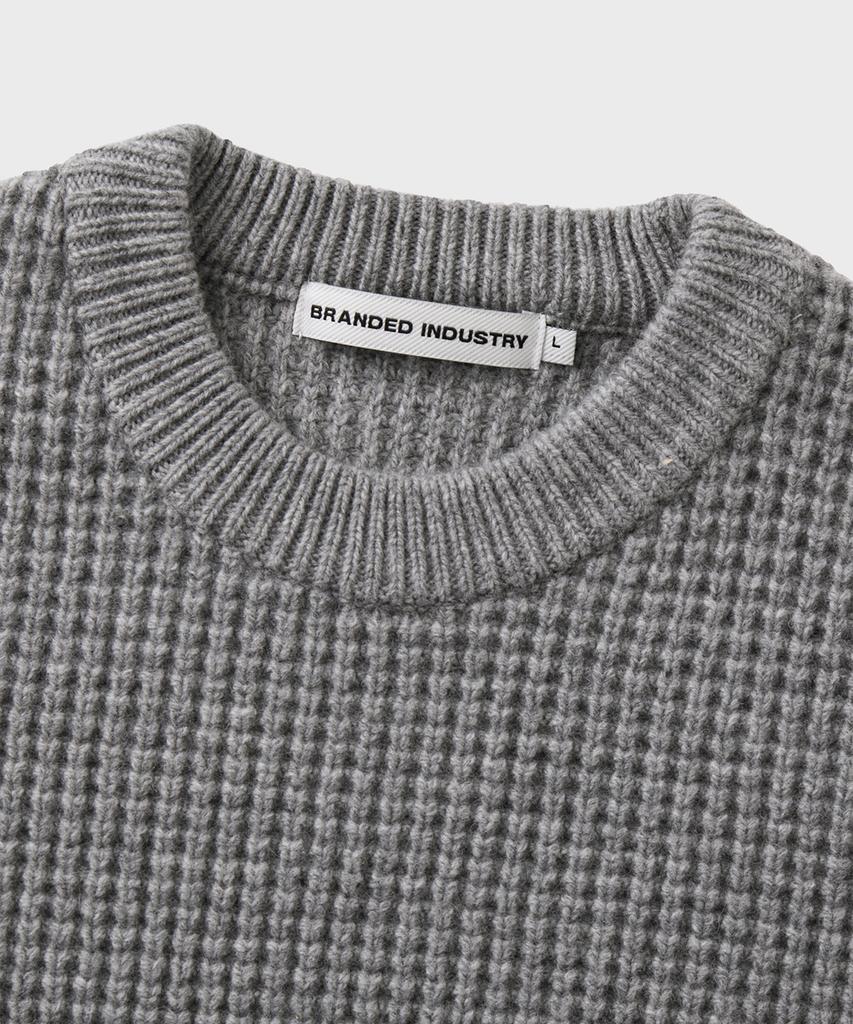 Beulaendideu Chain Heavy Wool Sweater [Gray]