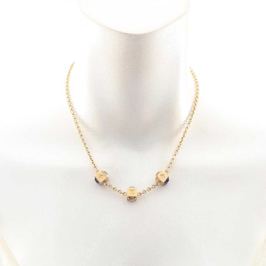 Used LOUIS VUITTON Corey Gamble Necklace Gold Plated Rhinestone Gold Used