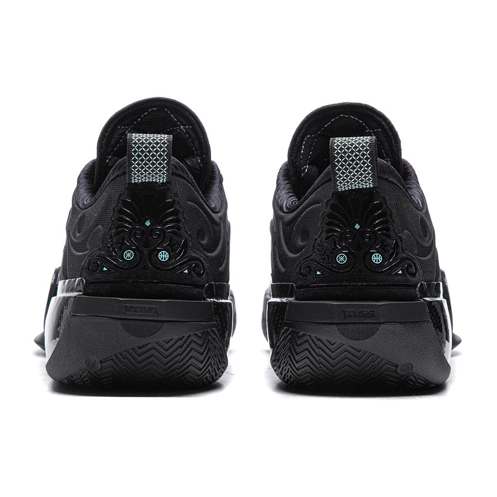 Li Ning WOW12 Cushioning Slip Resistant Abrasion Resistant Breathable Rebound Grip Low Top Basketball Shoes Men's Black ABAV085-15