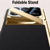 Foldable Stand Leather Funda for Xiaomi Mix Fold 4 Plating Hinge Case for Xiaomi Mix Fold 4 Case with Front Screen Glass Film