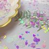 2000 Piece Mermaid Seashell Glitter PVC Table Confetti for Wedding, Birthday, Bridal Shower, Valentines Party Decorations (Pink)