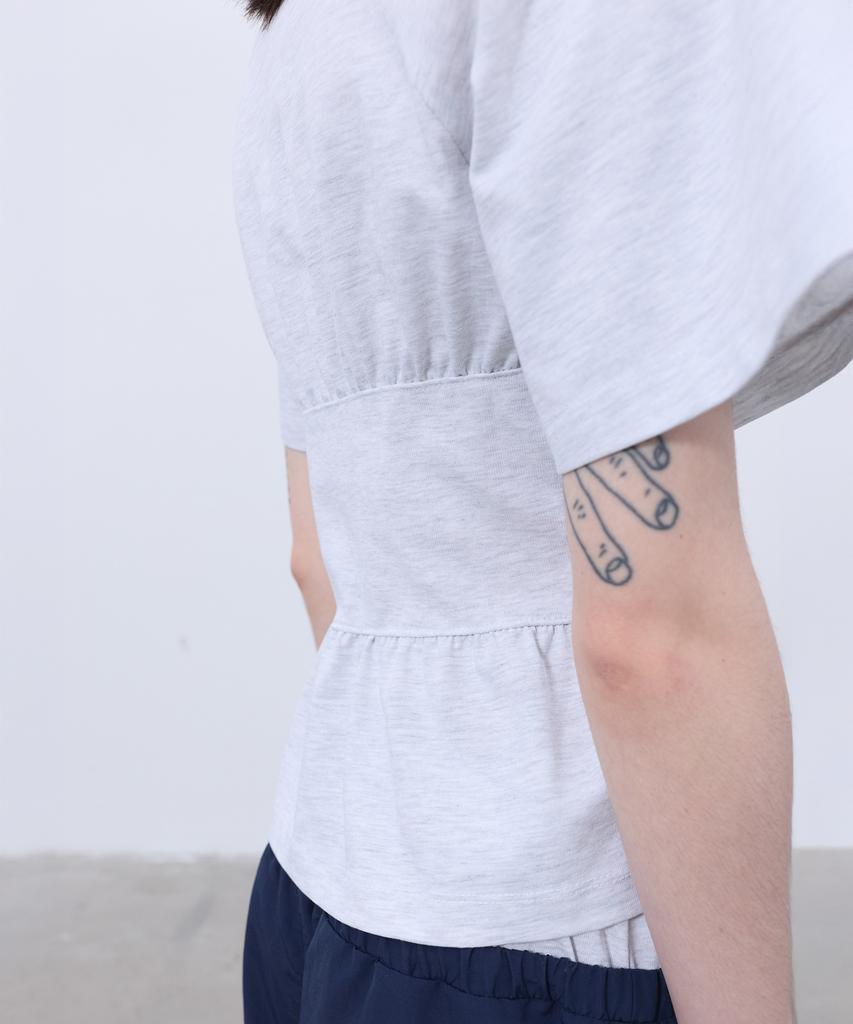 LCDC™ Shirring T-Shirt (Light Gray)