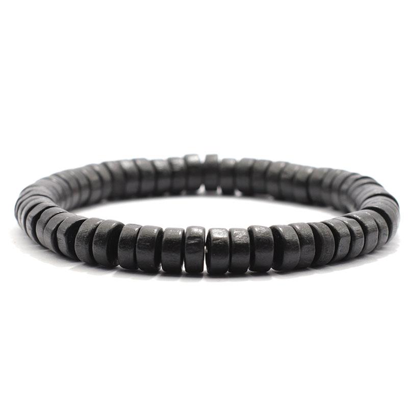Noter Handmade Coconut Husk Wooden Bracelet For Men Yoga Meditation Healing Braslet Prayer Buddha Beads Strand Braclet Pulseria