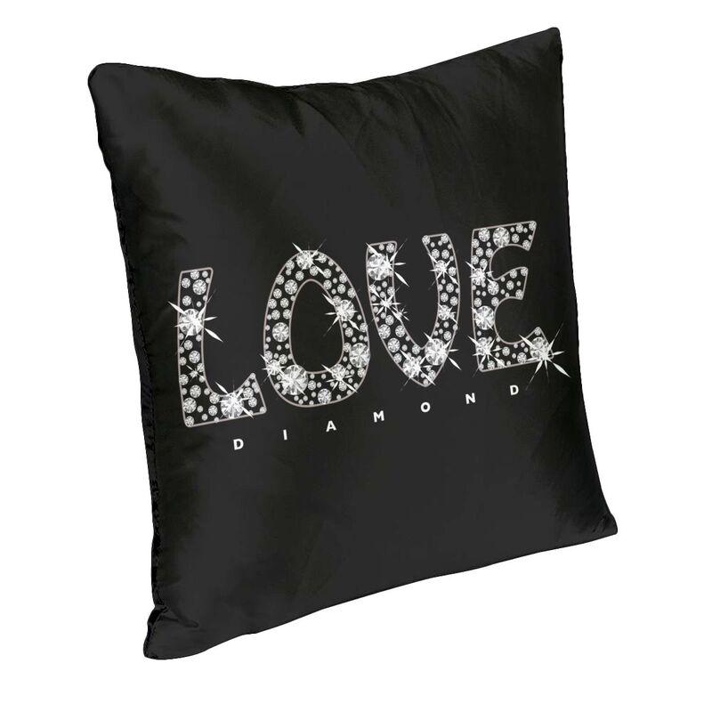 Love Diamond Throw Pillow Case 60*60cm Sofa Rhinestone Jewelry Gemstone Cushion Cover Sofa Car Pillowcover Double-sided Printing