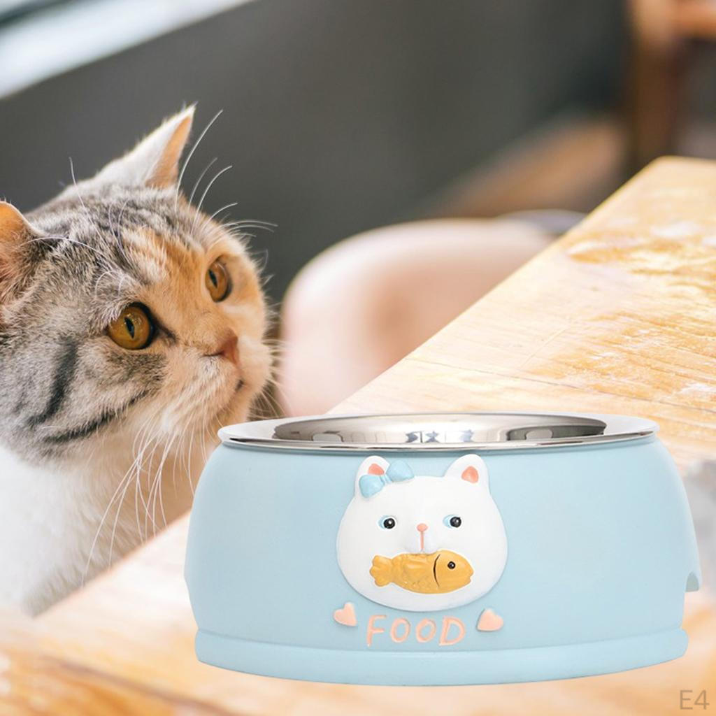 Dog Bowl Stainless Steel Bowls with Anti-Skid Rubber Base or water Dish for Puppy Cat and Kitten