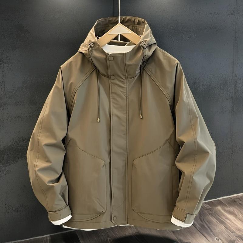 Men s Outdoor Casual Warm Hooded Jacket - Autumn/Winter Trendy Loose Fit M