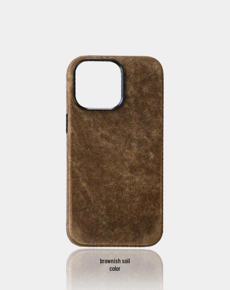 PUEBLO Vintage Leather MagSafe Drop-Proof Case for iPhone 16 Pro Max