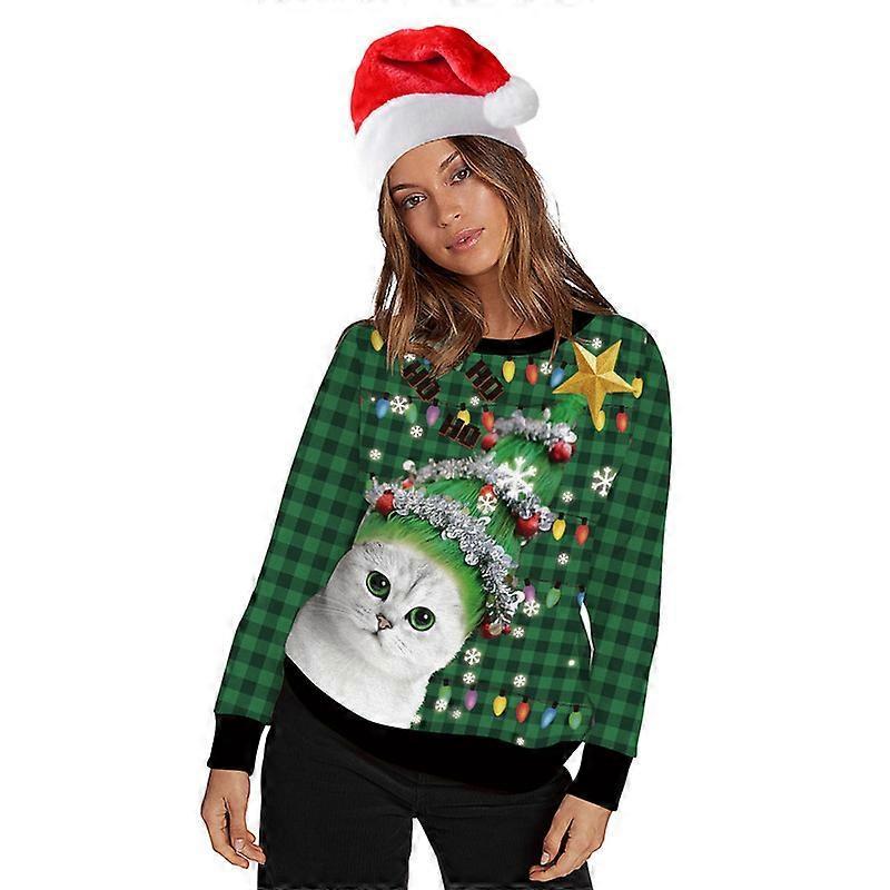 Mens/Womens Ugly Christmas Sweatshirt 3D Unique Hilarious Graphic Pullover Shirt