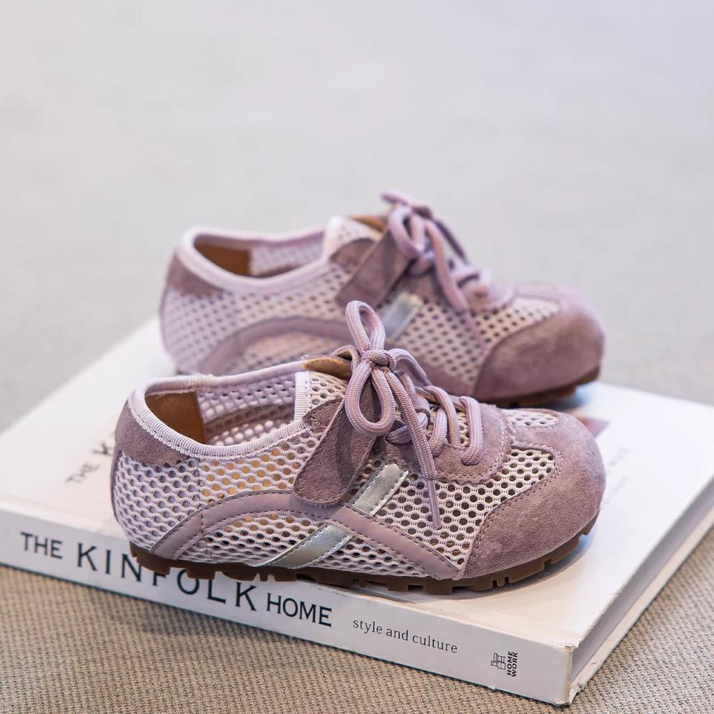 Girls board shoes mesh breathable 2025 new children's German training shoes summer versatile casual women's treasure single net sports shoes