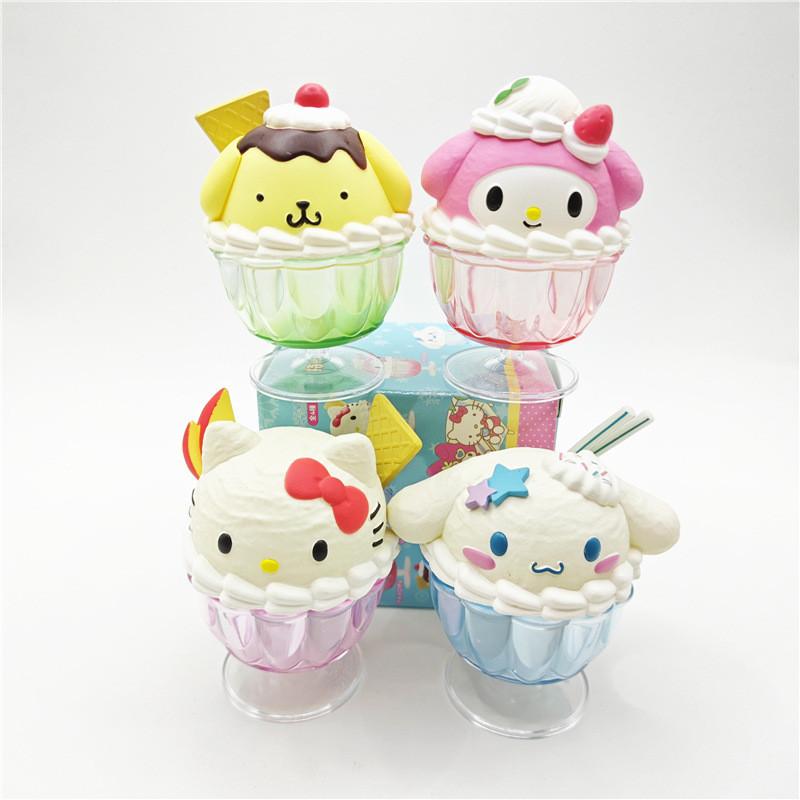 Cute Sanrio Pudding Dog My Melody Figurine Blind Box Cute Pvc Toy Collection