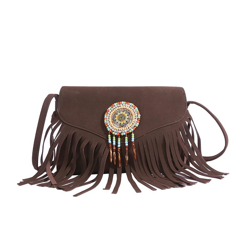 

Повседневная ретро женская сумка через плечо кофейный