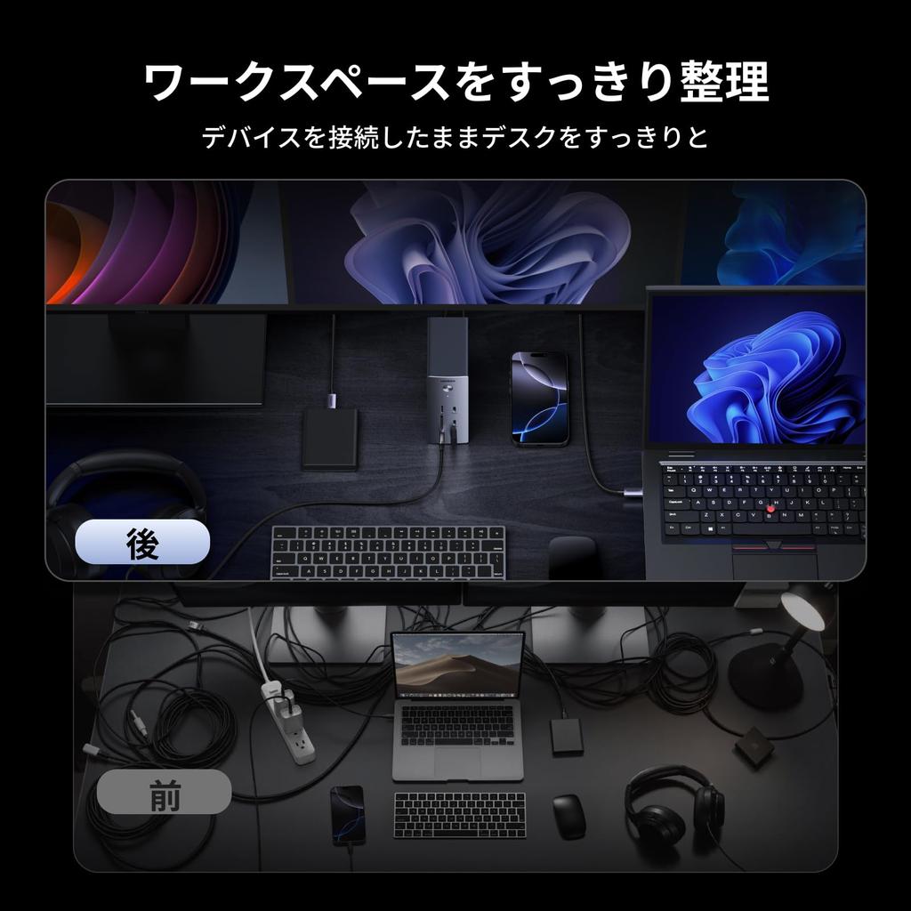 UGREEN Revodok Pro 314 Docking with Triple Display Dual HDMI HDMI DP 100W PD 10Gbps RJ45 Wired Compatible with Windows Laptops and MacBooks USB-C