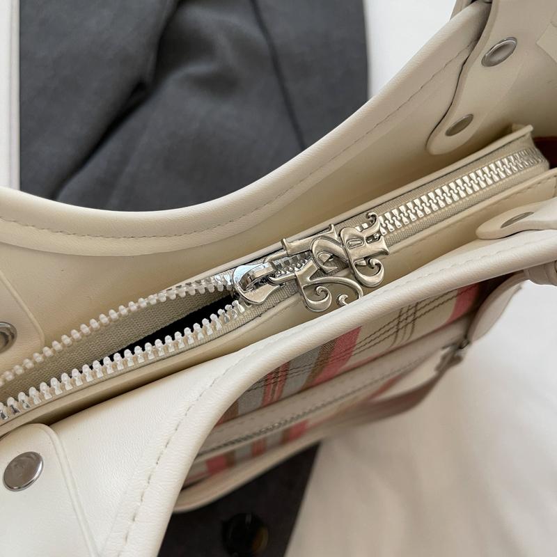 Handtasche Kontrastfarbe Plaid Kleine Quadratische Tasche Damen Schulter Umhängetasche