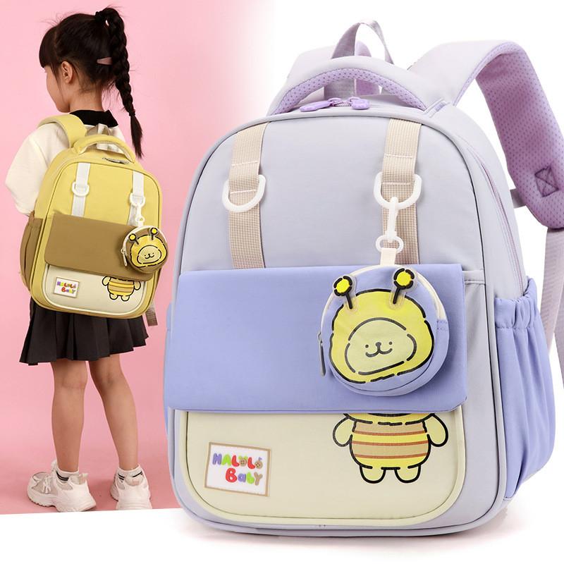Pattern Toddler Bee Backpack With Lightweight Nylon Cartoon Schoolbag Kids For