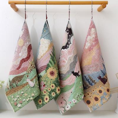 New 34x40cm Large Hand Towel 4 Layer Cotton Gauze Quick Dry Kitchen Towel Decorative Tea Towel Home Restaurant