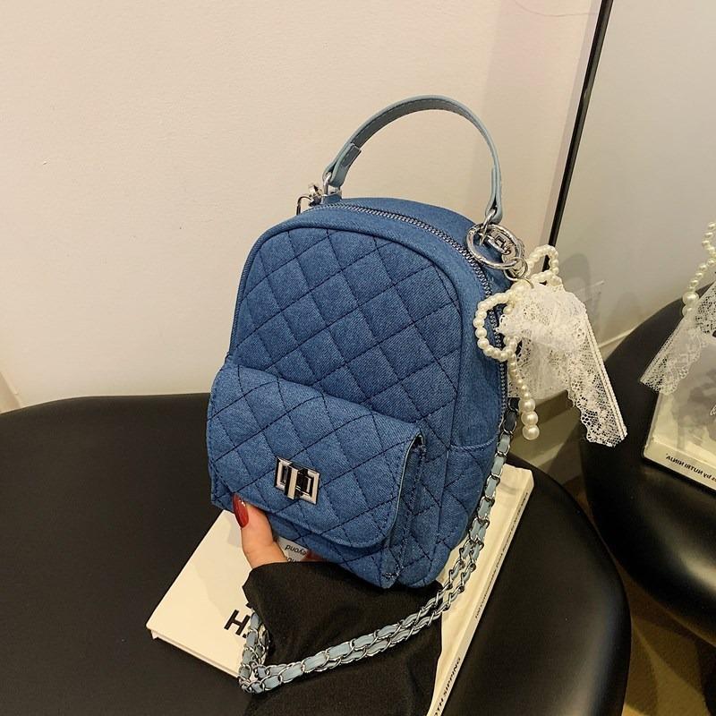 Premium sense niche rhombus backpack bag women's new fashion trendy versatile backpack casual travel bag