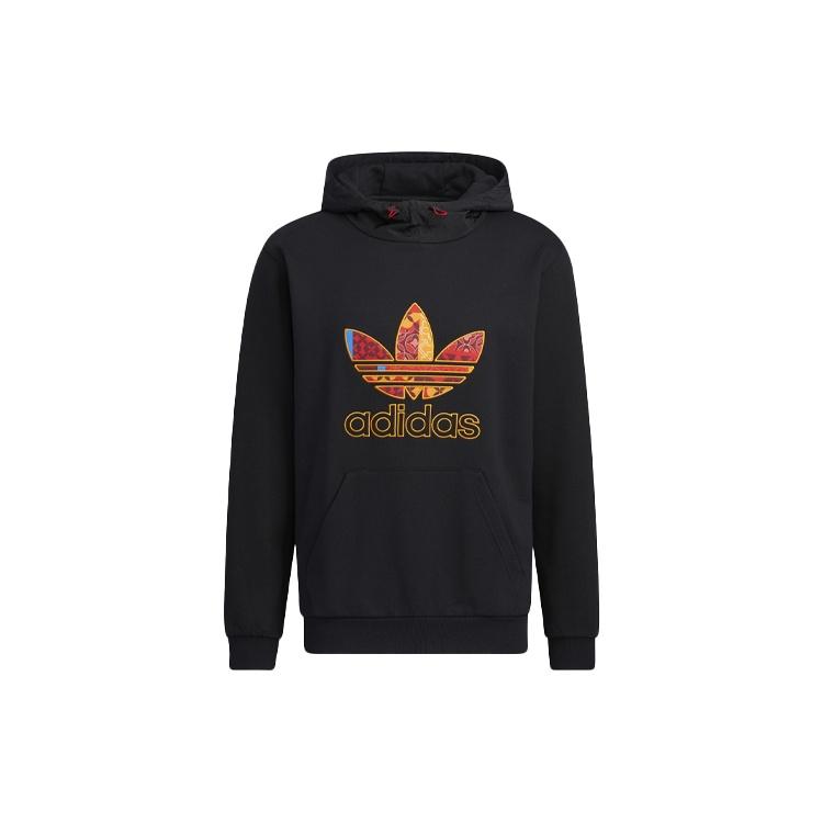 Men s adidas originals Cny Logo Pattern Pullover Black HD0319 XS