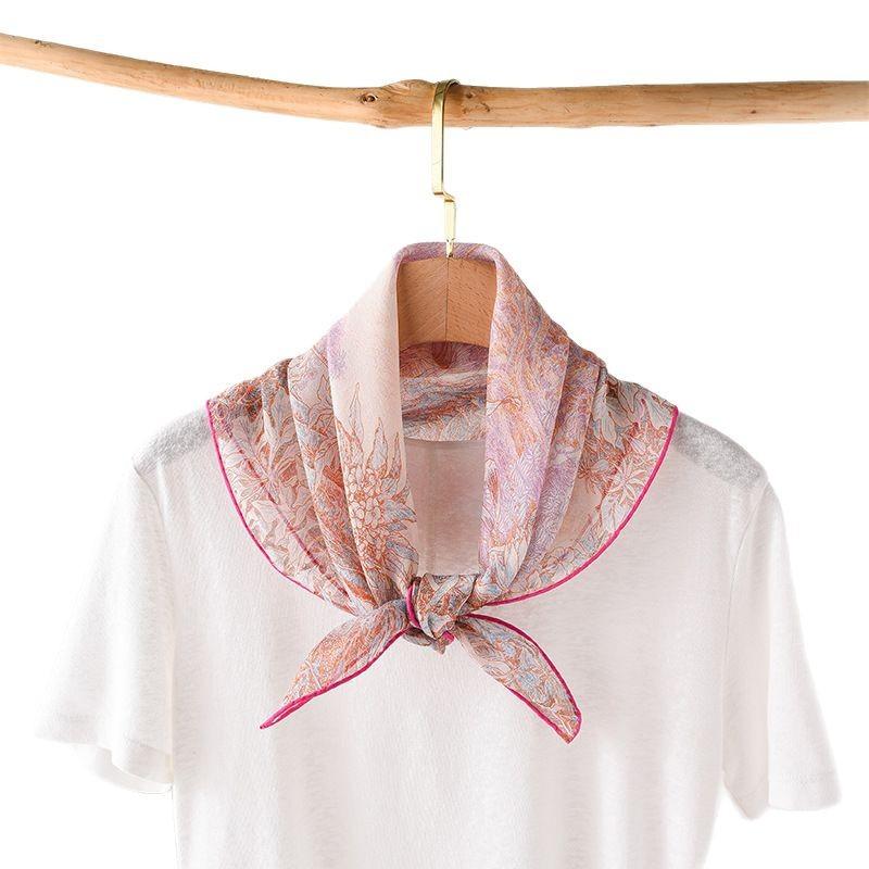 111 mulberry silk [Palermo Botanical Garden] silk silk scarf women's spring and autumn high-end retro square scarf scarf