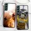 Military Aircraft Warship Fighter Phone Case For Samsung S25 Edge S24 FE Galaxy S22 Ultra S21 Plus S20 S23 S10 Plus Cover Silico