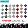 DSYCAR 4Pcs/Set Car Wheel Tyre Stem Air Caps Paw Diamond Dust-proof Caps Handmade Rhinestone Car Tire Valve Caps Stem Caps1