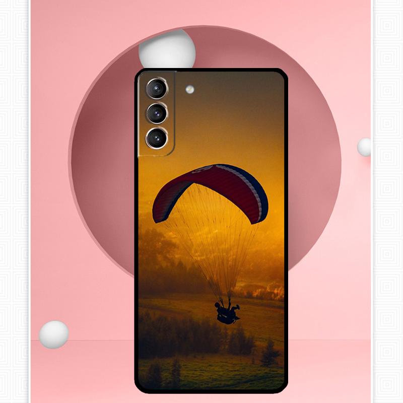 Gleitschirmfliegen Sport Hülle für Samsung Galaxy S24 S23 S22 Ultra Note 10 Plus Note 20 S9 S10 S20 S21 FE Rückseite