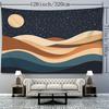 1pc Retro Night Sky Wave Print Tapestry - Create a Cozy Exotic Atmosphere, Bohemian Home Decor for Living Room or Bedroom, Holiday Gift with Installat