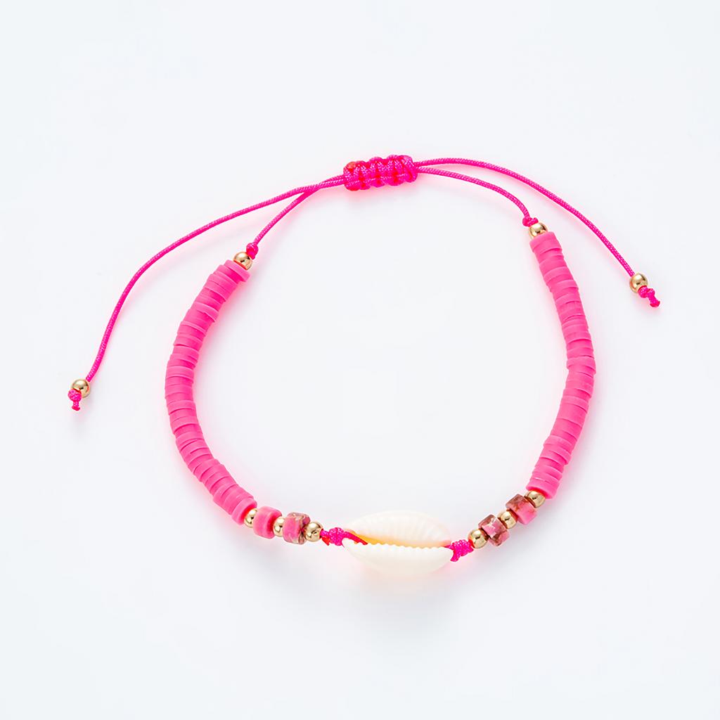 Natural Shell Pendant Bohemian Women's Fashion Party Handwoven Adjustable Summer Charm Beach Conch Jewelry Gift Bracelet