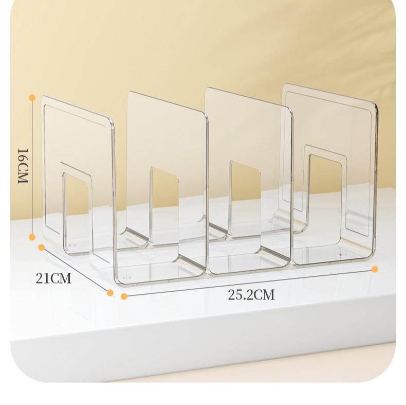 

Clear Acrylic Purse Organizer, 3-Compartment Hanging Handbag Storage Rack, Closet Bag Divider Shelf for Tote, Clutch