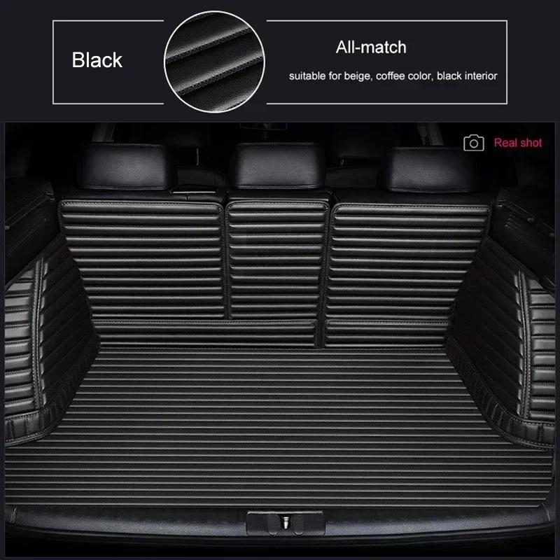 Customized Stripe 5D Full Coverage Car Trunk Mat for Hyundai Santa Fe 5 Seat 2013-2018 Santa Fe 2019-2022 7 Seat Car Accessories