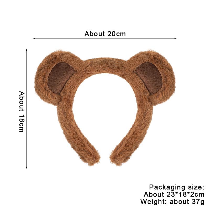 Bärenohren-Stirnband für Damen Mädchen Niedliches Bären-Haarband Halloween Weihnachten Kostüm Cosplay Kopfschmuck Cartoon Haar-Accessoires