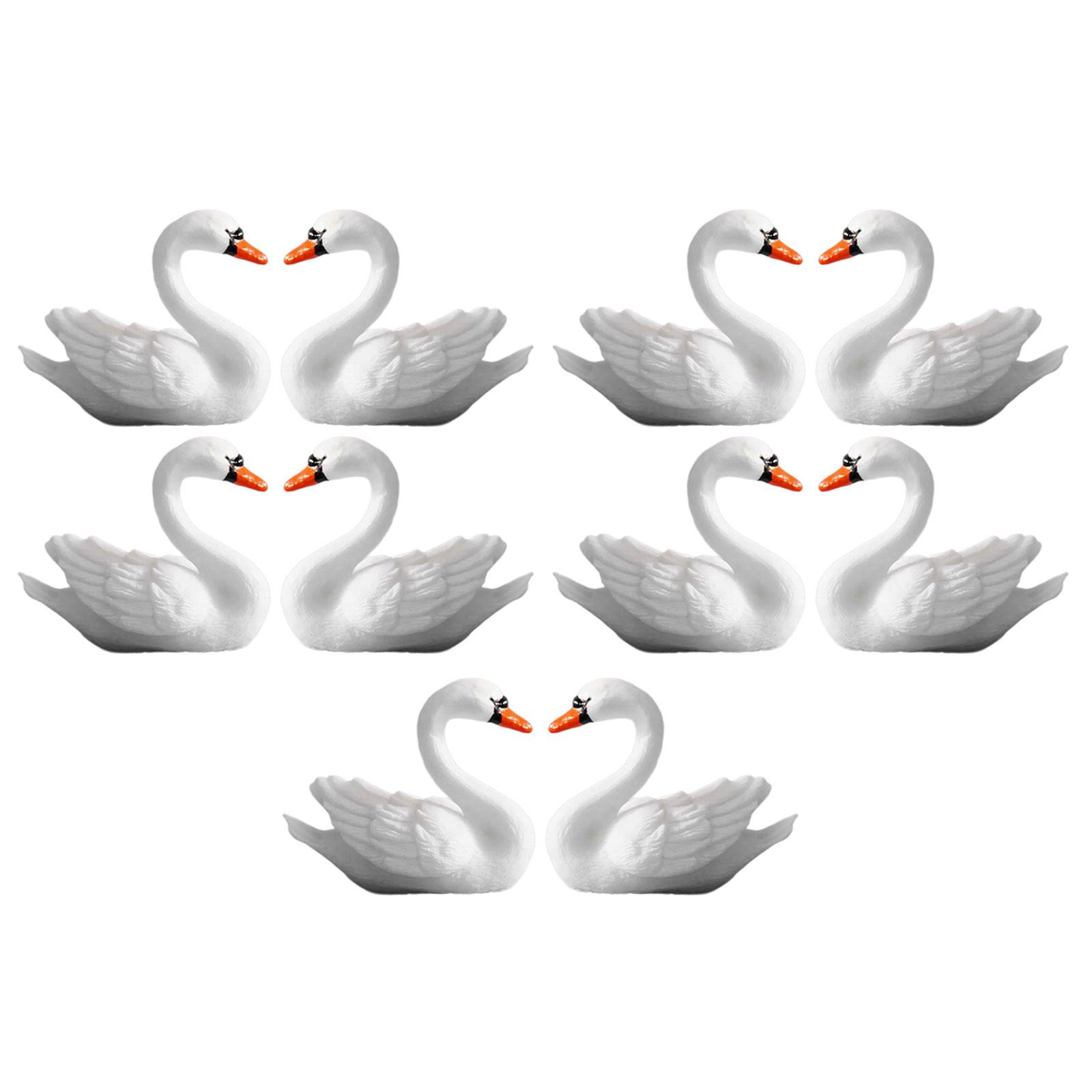 

Duck Bird Figures 10Pieces Miniature Ornaments Garden Landscape Decors Accessories for Desktop and Home Embellishment A
