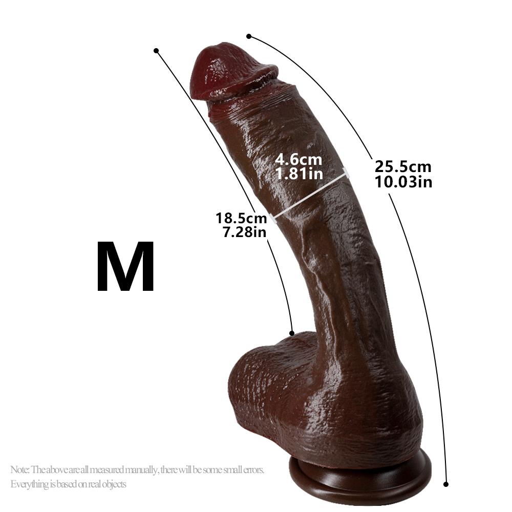 Extra Large Realistic Dildo – 5 Sizes Up To 33cm, Soft Liquid Silicone Penis Toy with Strong Suction Cup, Female & Couple Sex Toy