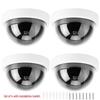 4-Pack Dummy Surveillance Cameras: Indoor/Outdoor, White, Flashing Light