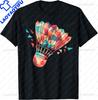 Colorful Shuttlecock  Birdie Badminton Player Sports Lover TShirt  Unisex Clothing Tops Streetwear Graphic T Shirts Camisetas