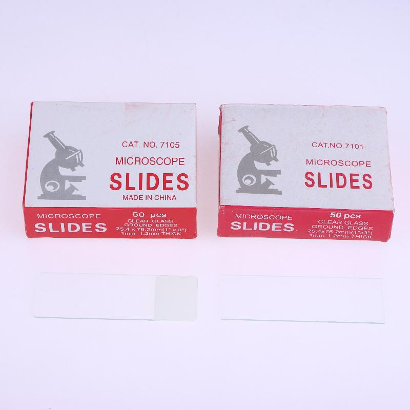 50Pcs Diy Accessories Microscope Slides Blank Biology Glass Slide For Basic Biological Science 25.4X76.2Mm