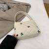 Fashion Quilted Shoulder Bag Large Capacity Underarm Bags Handheld Shopping Bag Lightweight Puffy Handbags for Women Girls