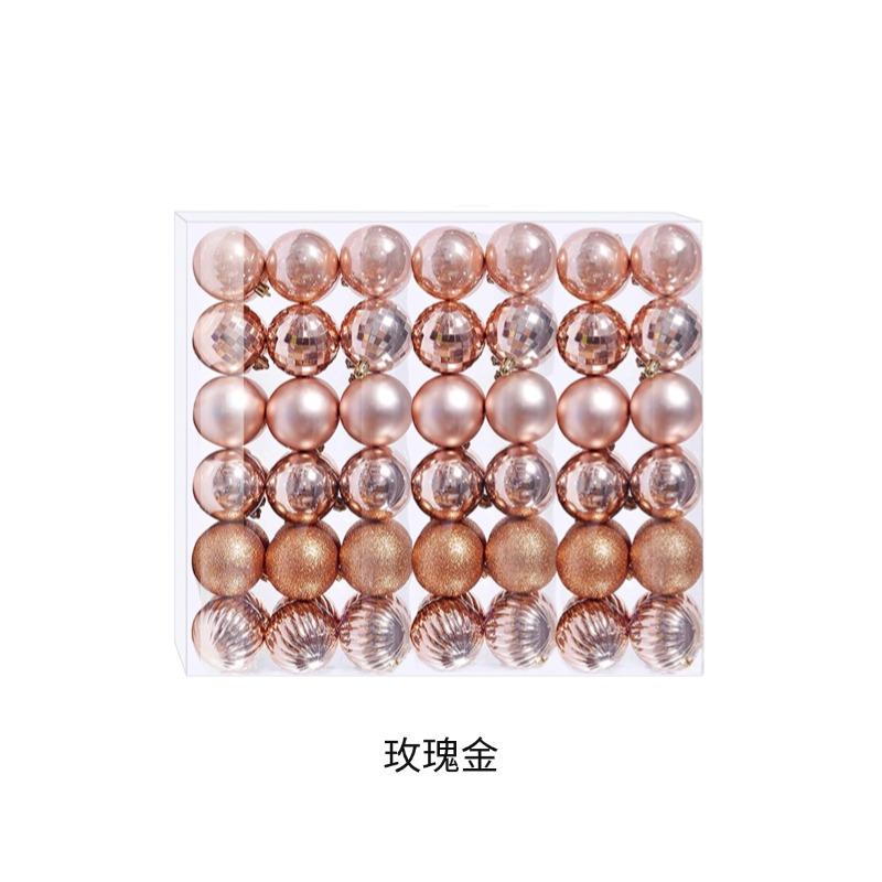 Christmas Ornament Balls 42 Pcs, 3 Cm Small Tree Baubles, Colorful Plastic Party Hanging Decorations, Holiday Party Decor Set