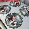 4pcs Christmas Placemats, Santa Claus Xmas Snowflake Table Mats Winter Decor and Supplies for Home Party Kitchen Dining Table