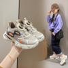 Children's Soft-soled Sports Shoes Girls' Fashionable Dad Shoes Double Mesh Running Shoes Student Casual Shoes